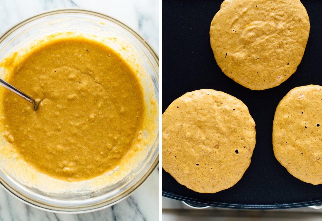 how to make pumpkin pancakes