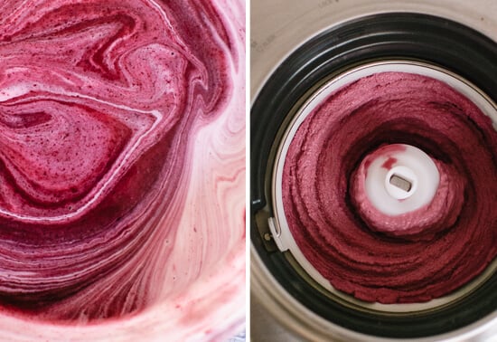 how to make blueberry frozen yogurt