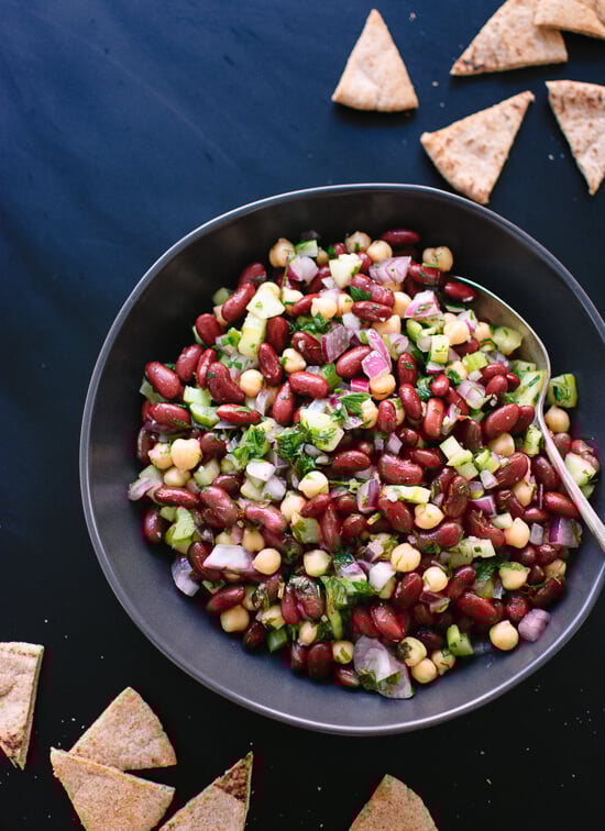 Lebanese Lemon-Parsley Bean Salad - cookieandkate.com