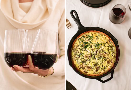 Robert Mondavi private selection pinot noir with quiche