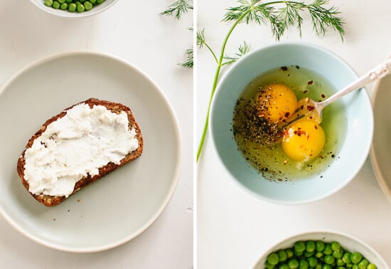 goat cheese on toast