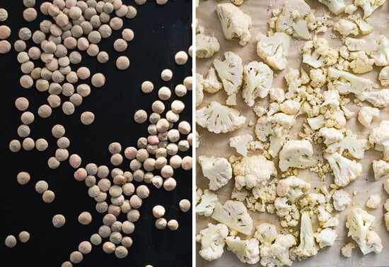 lentils and cauliflower