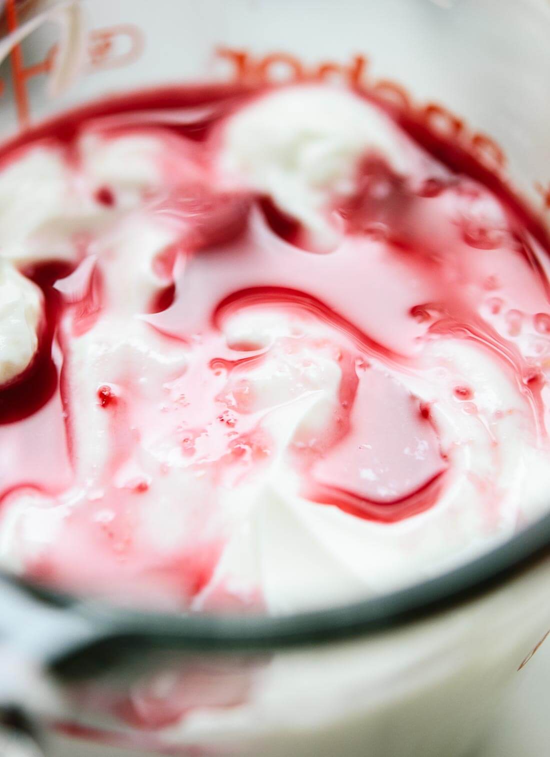 blood orange juice and yogurt