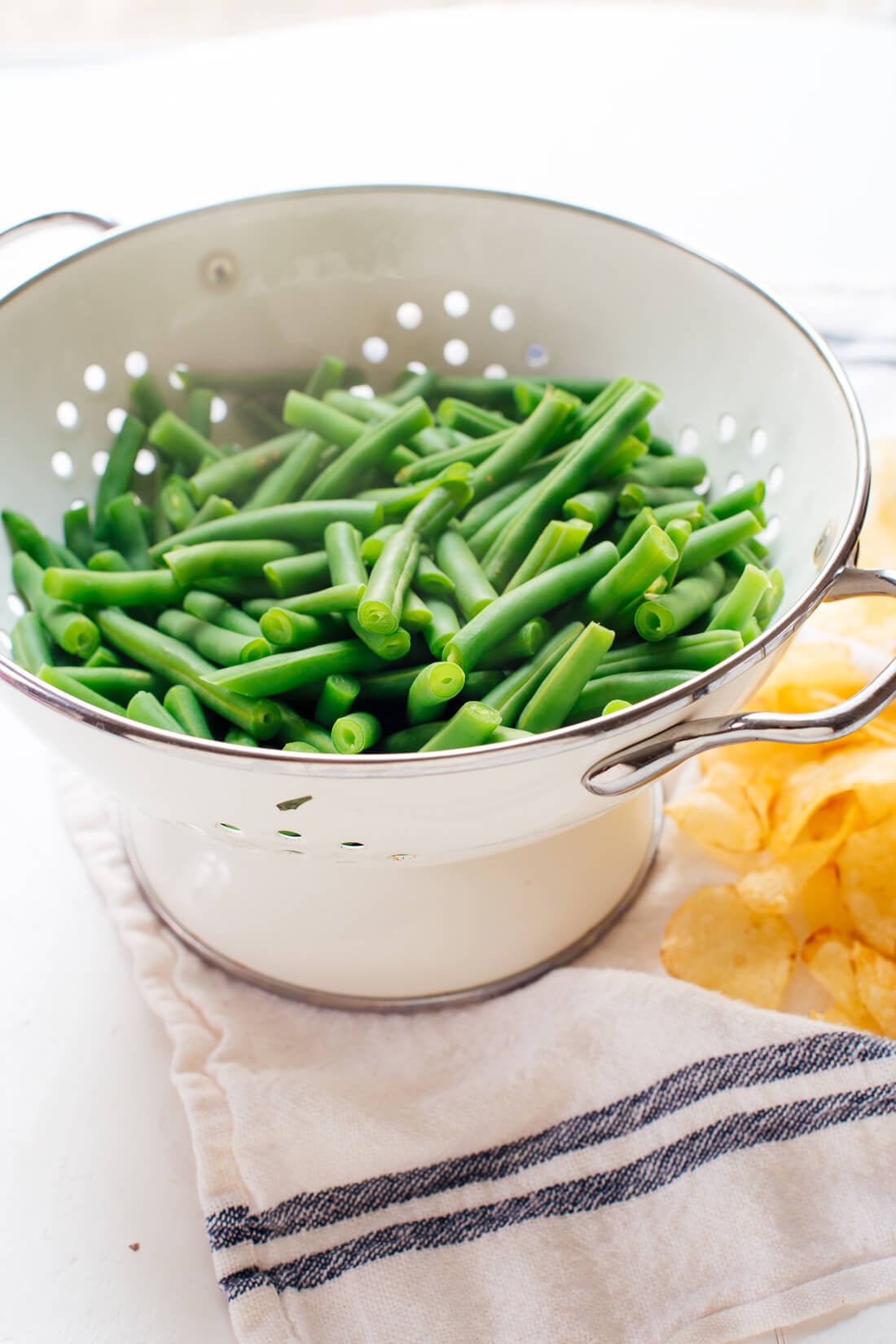 blanched green beans