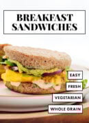vegetarian breakfast sandwiches