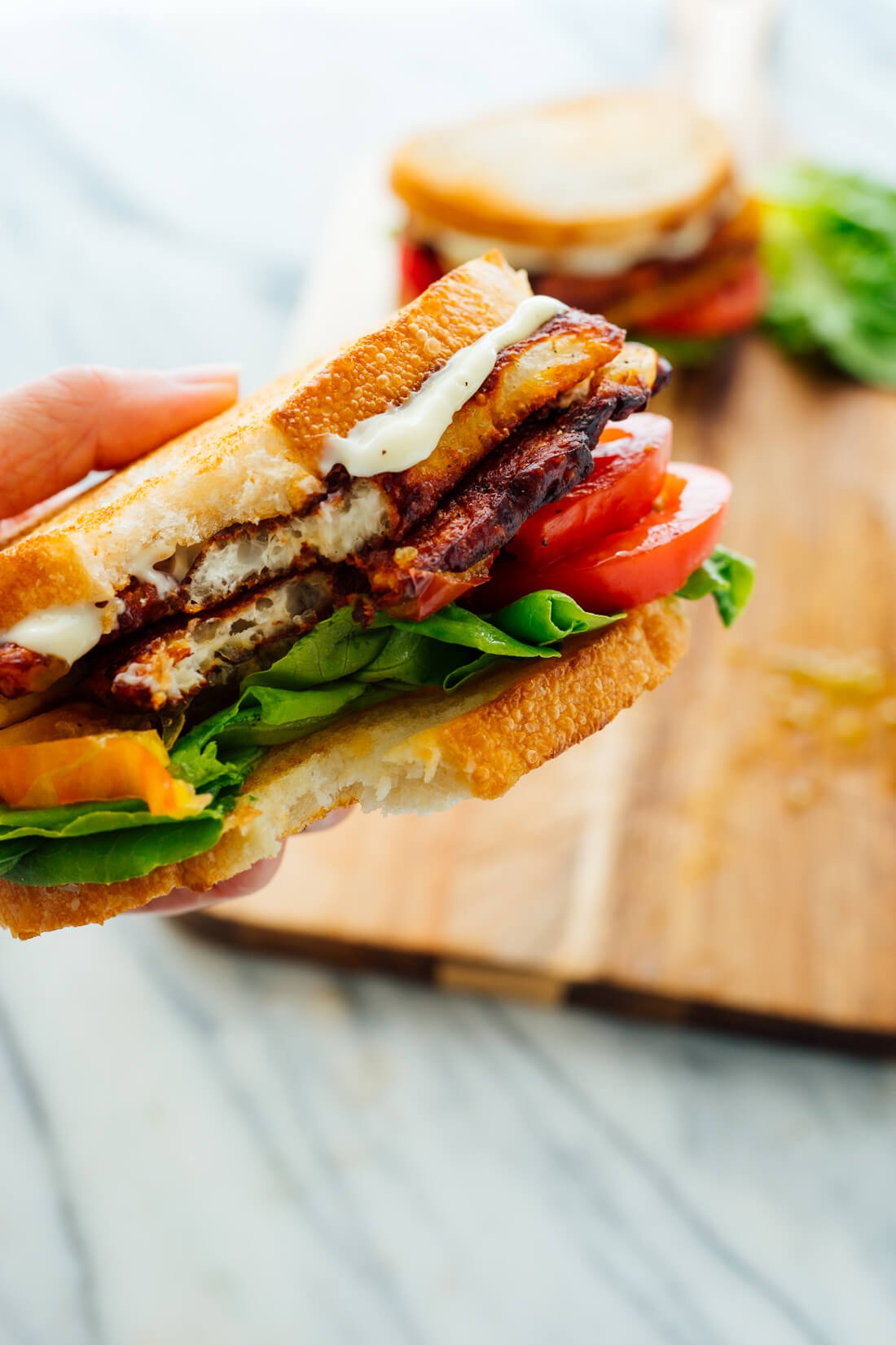 halloumi BLT sandwich recipe