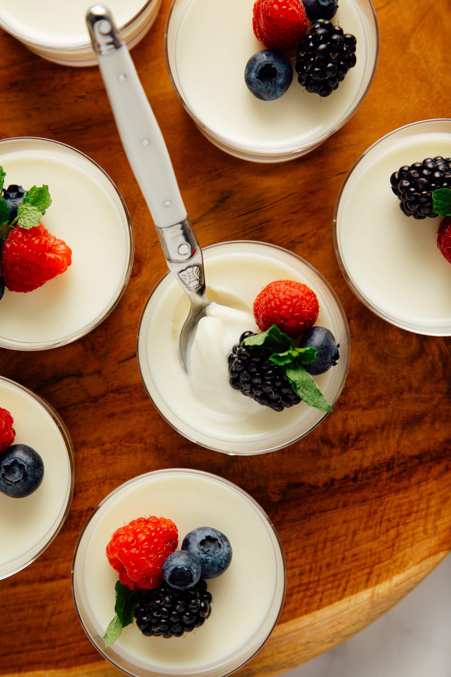 lemon posset with berries