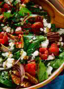 spinach salad close-up