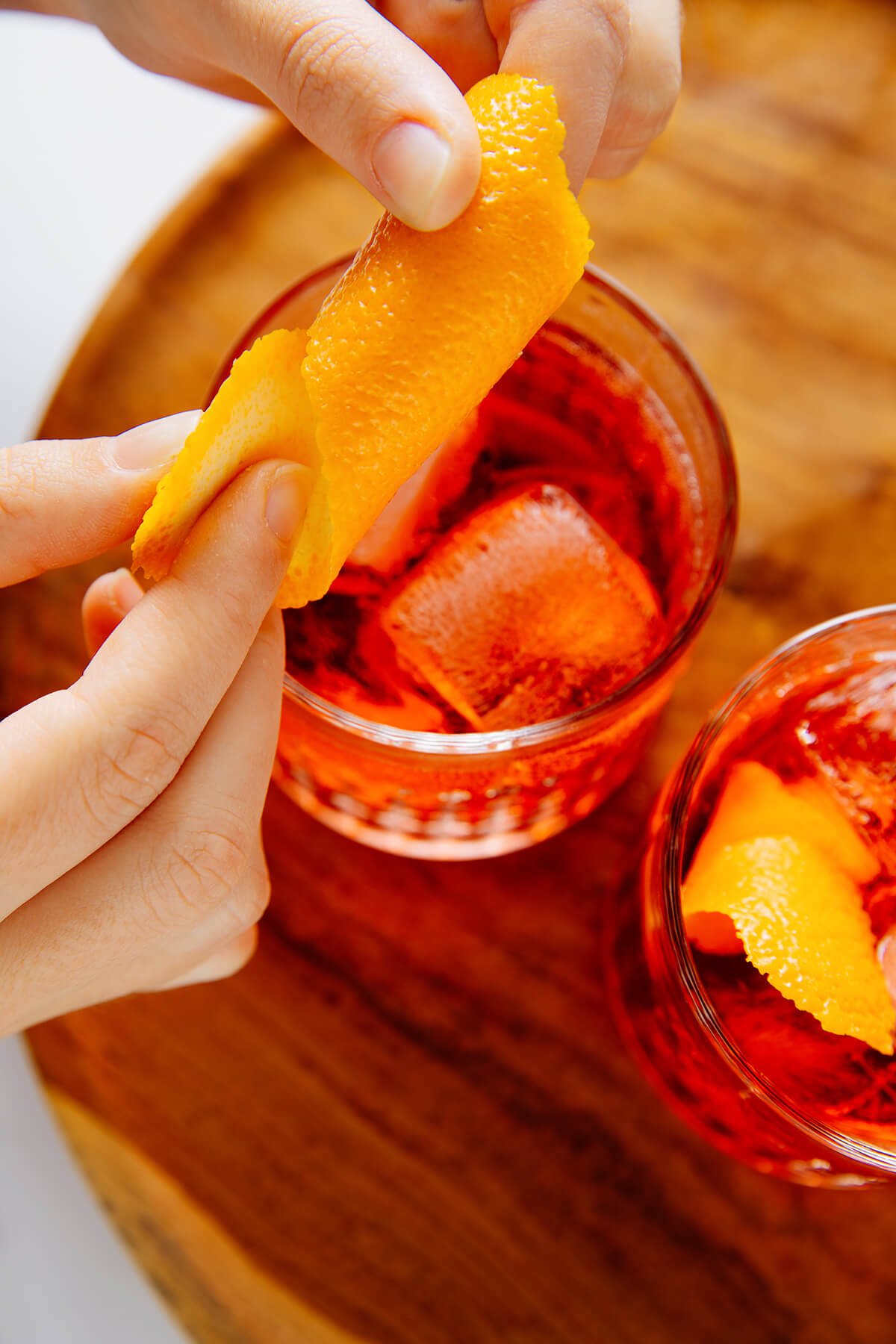 twisting orange peel